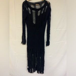 NEW HESPERUS DISTRESSED IT’S UNDER CONTROL SHREDDED MAXI DRESS size: L